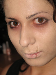 [stock photo of zombie make-up]